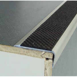 Aluminium Anodised Stair Nosing with 1 x 43 mm insert; 2.5LM AA122 
