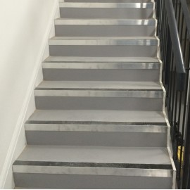 Aluminium Anodised Stair Nosing with 43 mm insert 2.5LM AA125