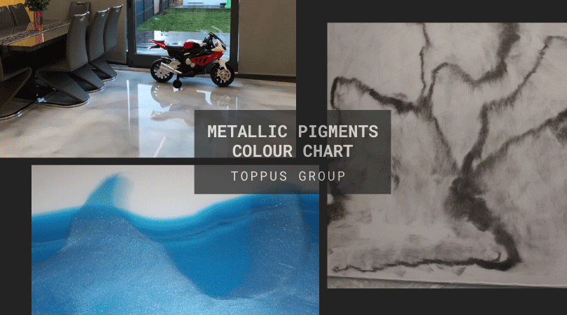 Metallic pigments colour chart